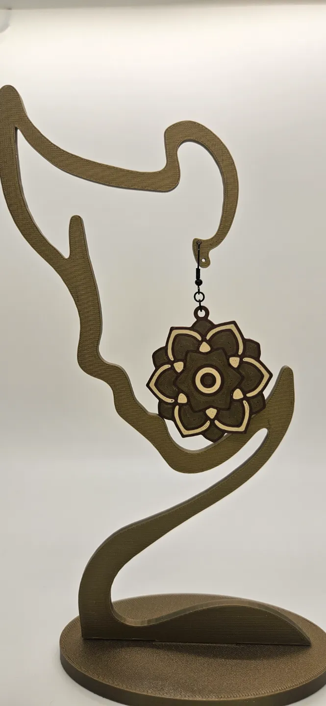 Wood Inlay Earrings view 2