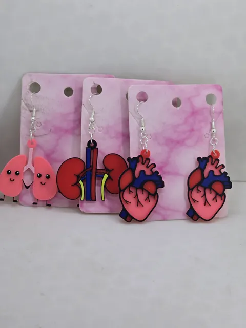 Heart and Kidney Earrings