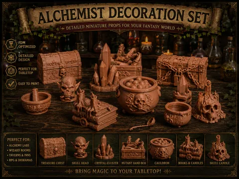 Caja o estuche: Alchemist Decoration Set — referencia de MakerWorld