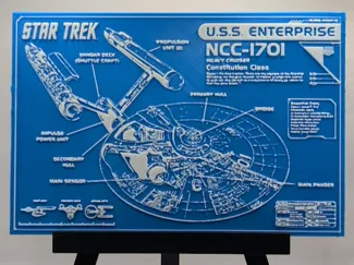 Star Trek U.S.S. Enterprise Blueprint - Hueforge