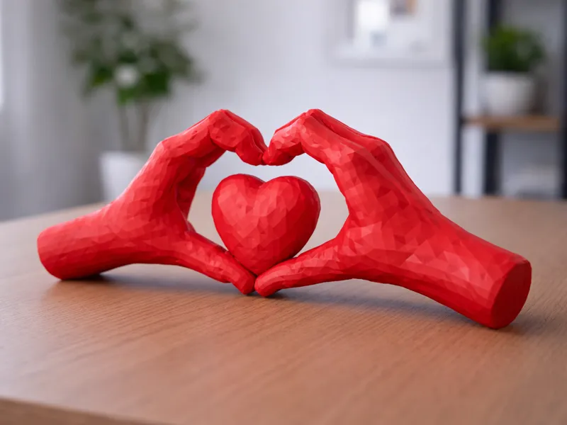 Mani a forma di cuore