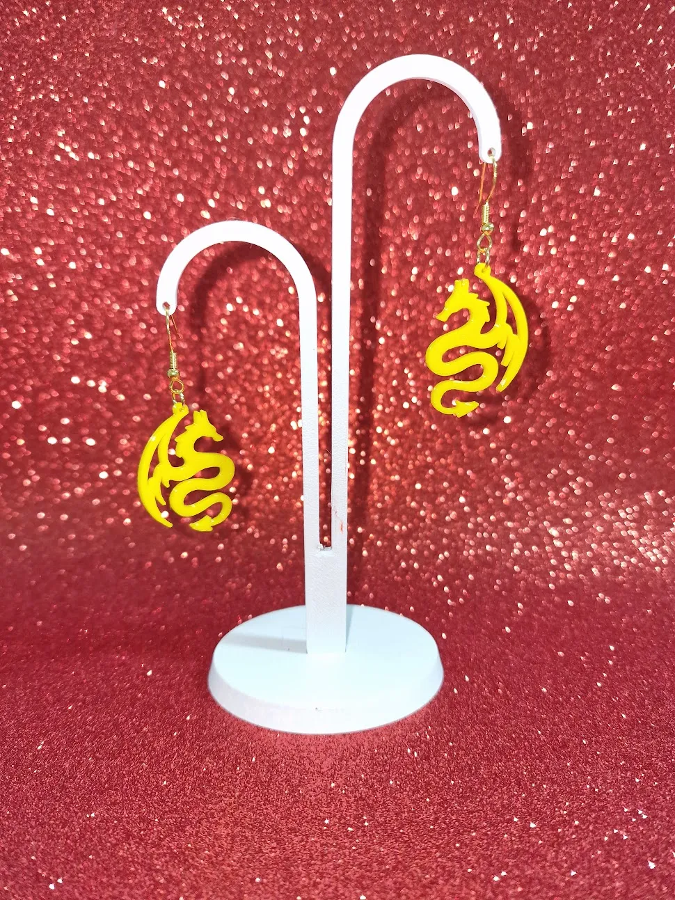 Dragon earrings view 3