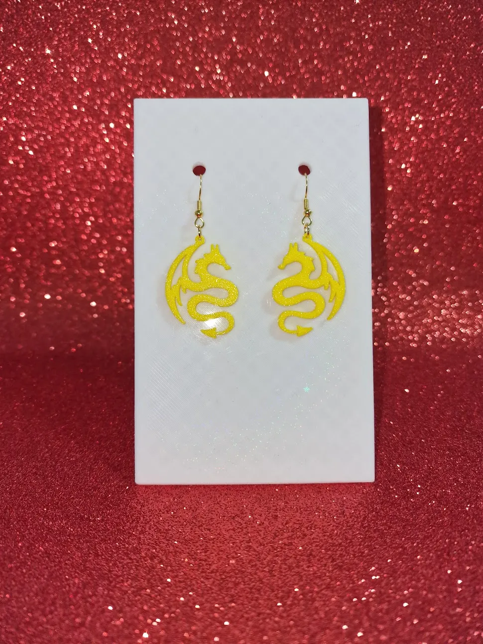 Dragon earrings view 2