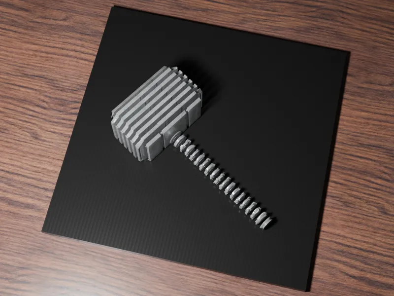Thor Hammer Layered Wall Art