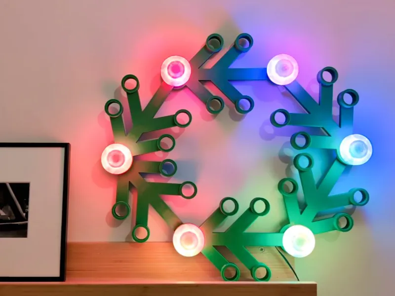 Brick Wreath with LED dots