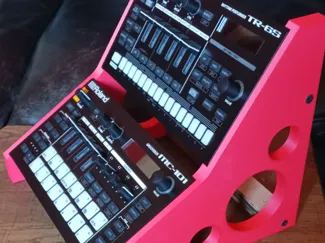 Roland MC-101 and TR-6S Stand