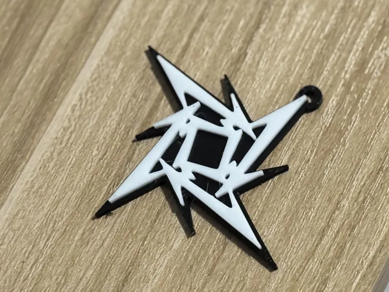 Metallica Ninja Star Logo Keychain