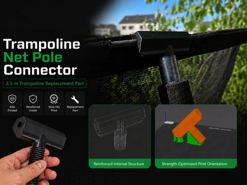 Trampoline (2.5m) Net Pole Connector Replacement