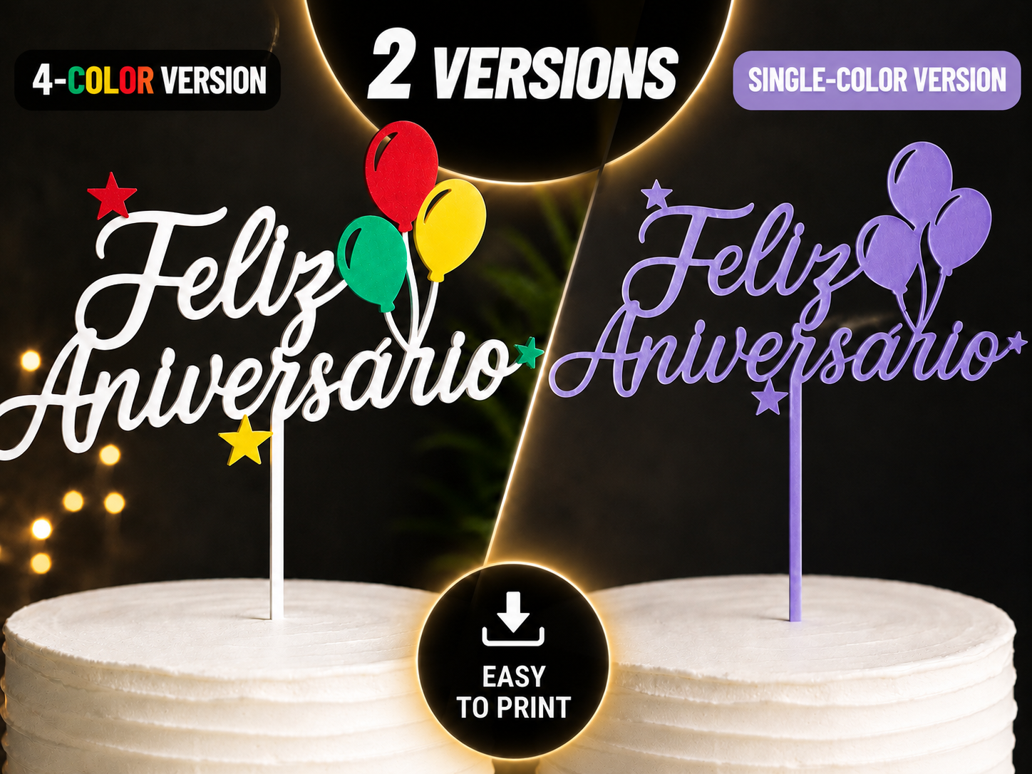 topper feliz aniversário