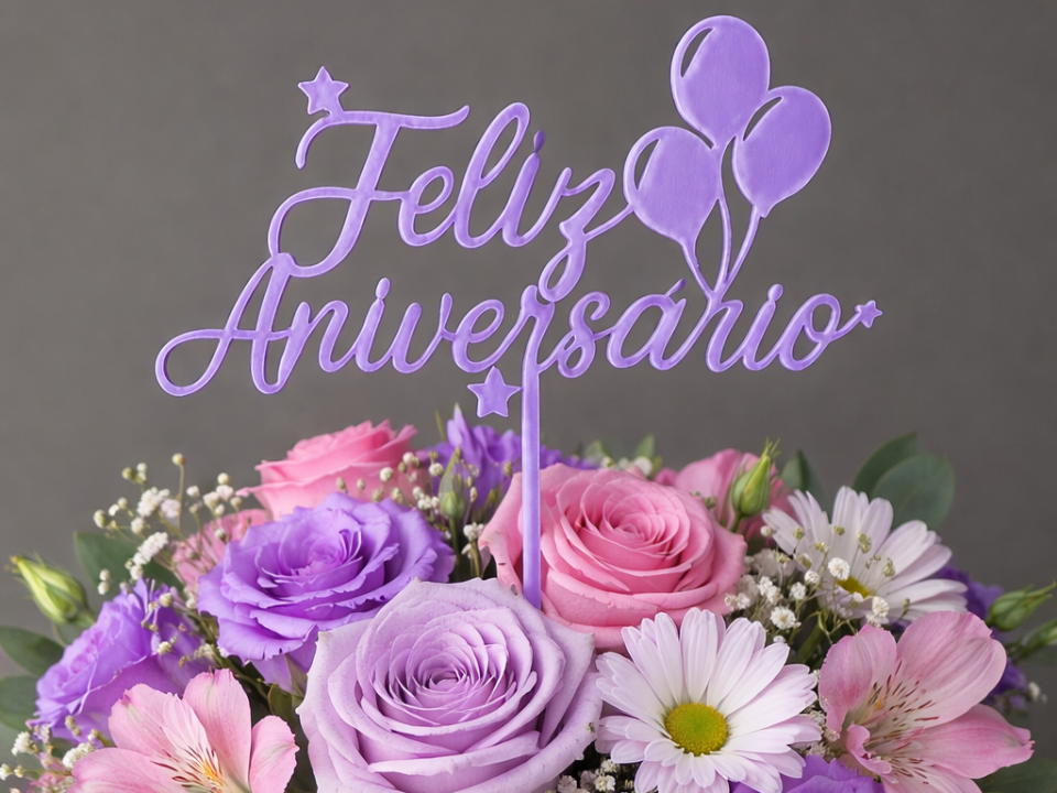 topper feliz aniversário