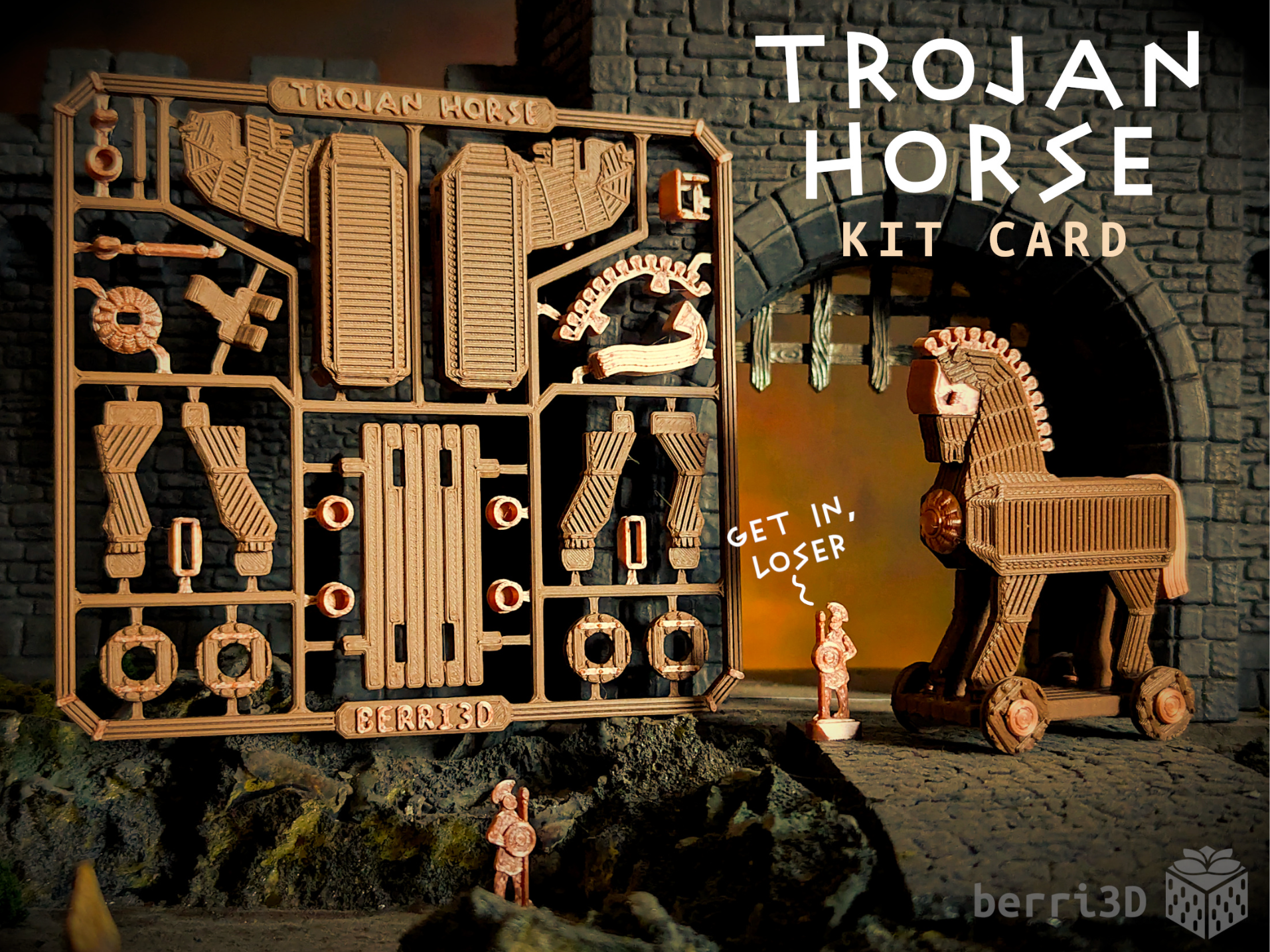 Miniature Trojan Horse Kit Card