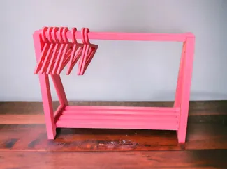 Mini Doll Clothes Rack With Hangers
