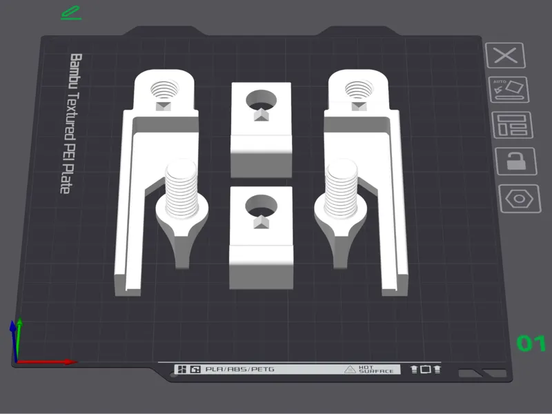 Bambu 3D Effect Sheets Fixture Tool A1 mini fixed