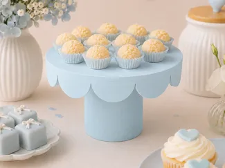 Scallop Cake Stand 24cm Removable Base