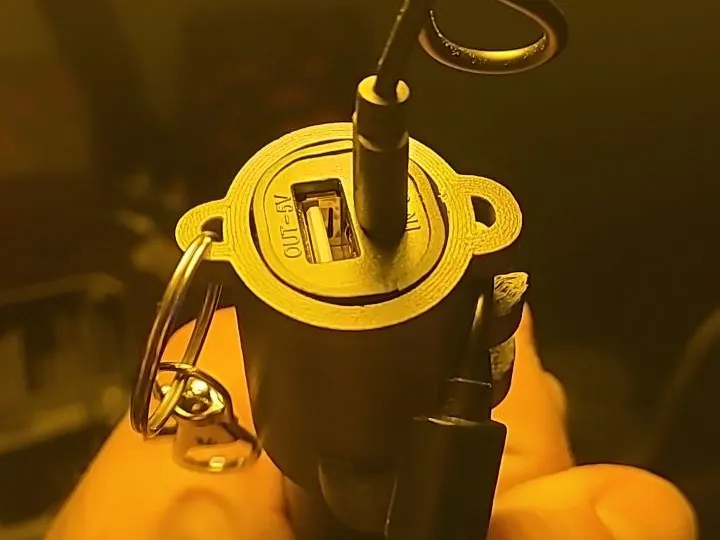 18650 battery charger keychain sleeve