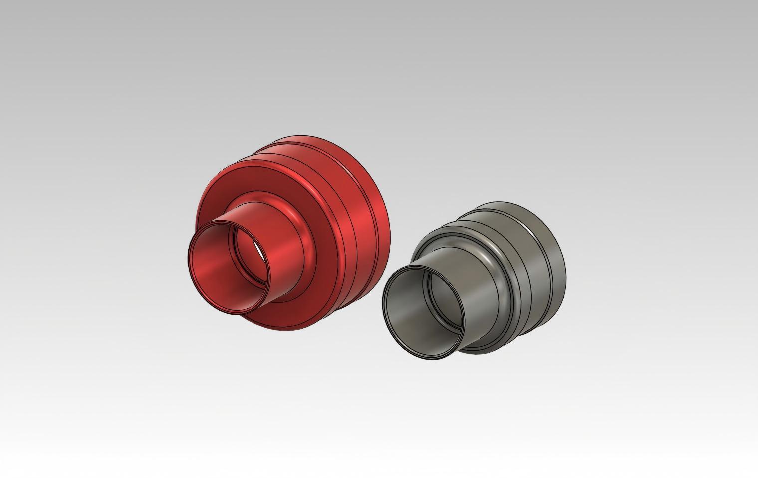 Miniatura 3 do modelo 3D 内置了止逆阀和万向风口的P1S/X1排气管方案