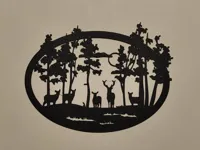 Déco murale troupeau de cerfs en forêt — photo 2