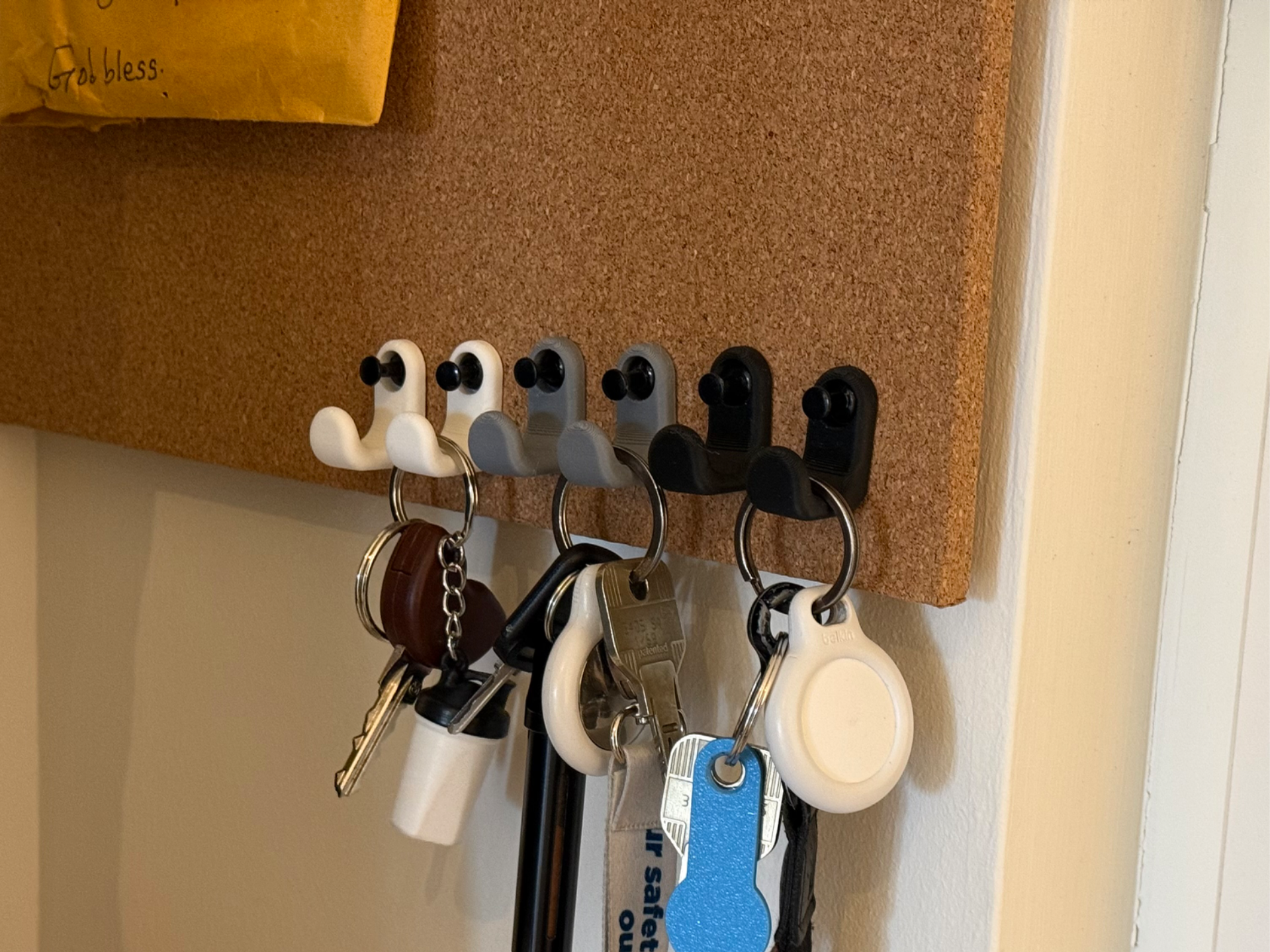 Push Pin Pegboard Hook for Keys & Accessories