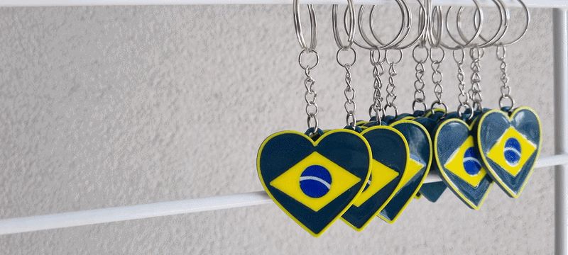 Brazilian Heart - Brazil's Flag in a Heart shape