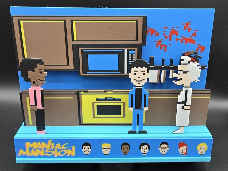 Maniac Mansion Pixel Art Diorama