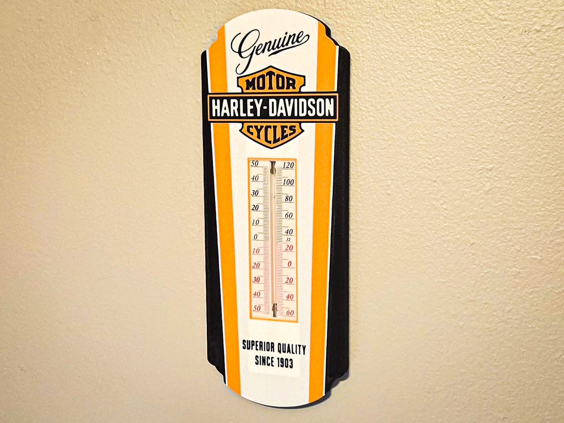 HARLEY-DAVIDSON ~ Vintage Wall Thermometer