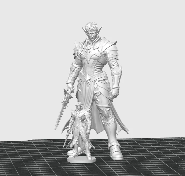 Male Drow Fighter D&D Miniature - Free 3D Print Model - MakerWorld