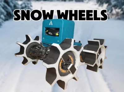 Custom snow wheel attachments for rc cars 