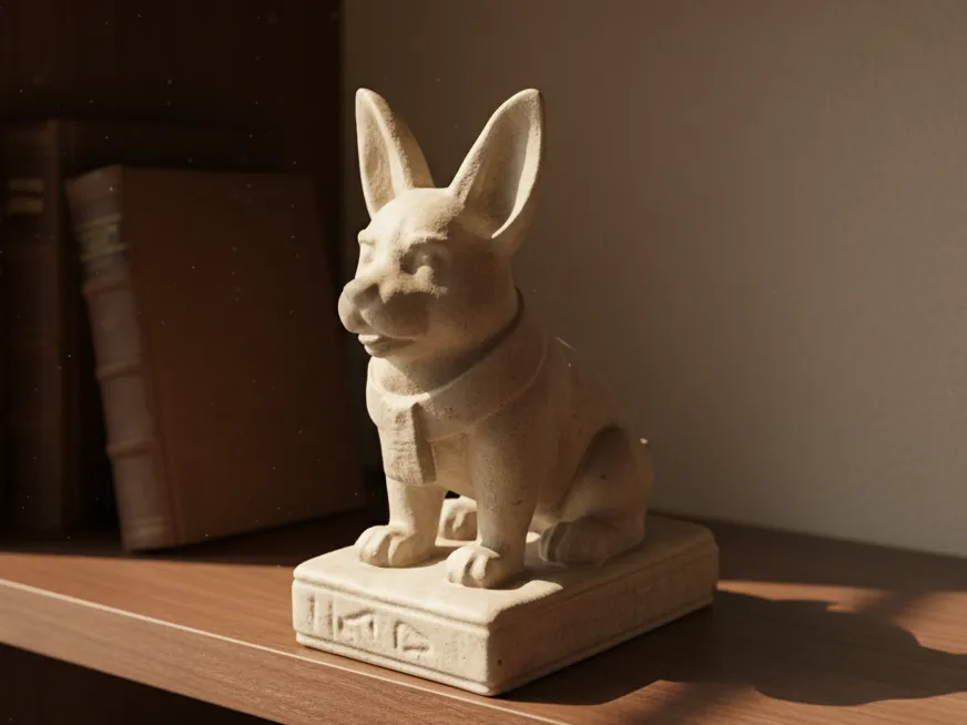 Statuette corgi égyptien