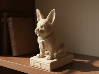 Ancient Egyptian Corgi Statue