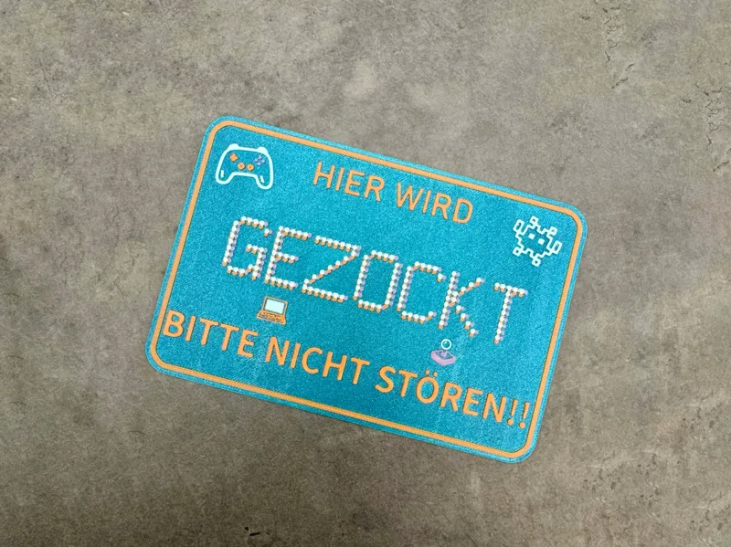 Türschild "Gezockt" Gaming