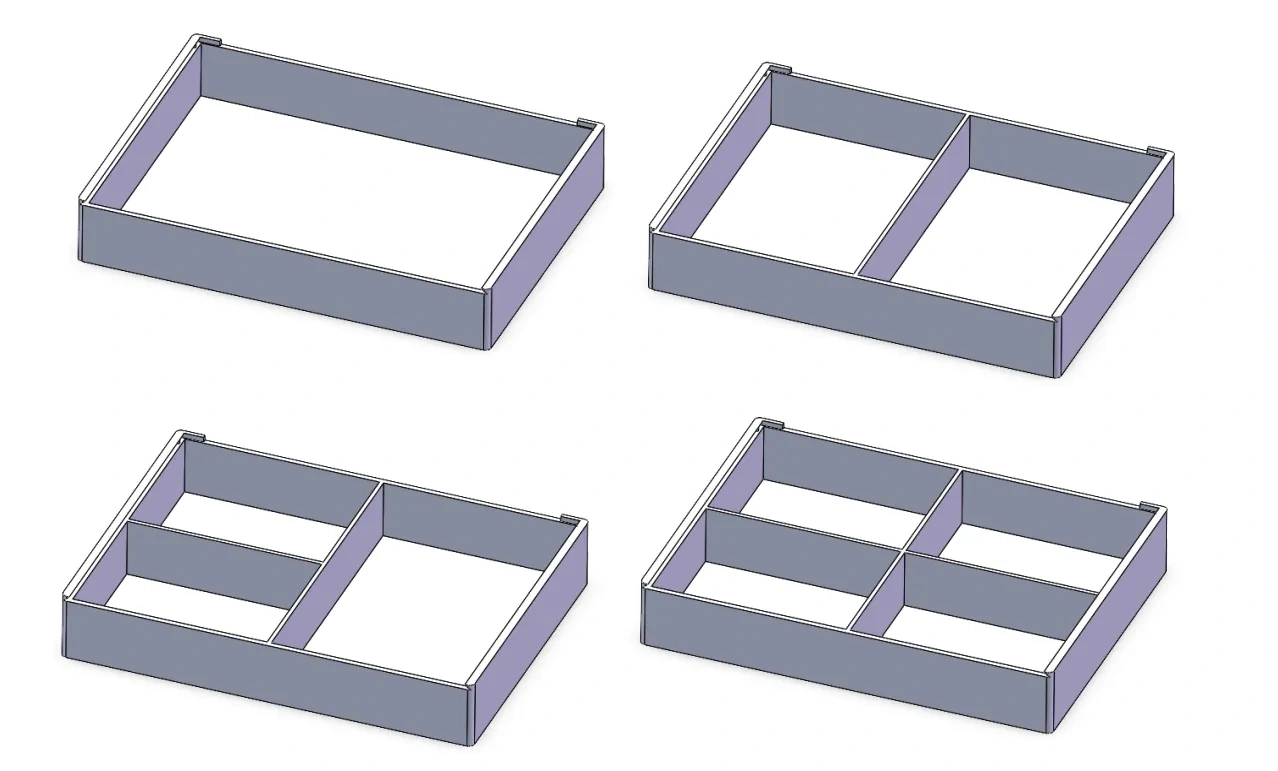 Miniatura 3 do modelo 3D 拓竹A1/A1mini官方配件收纳盒（纯3D打印，无需五金件）