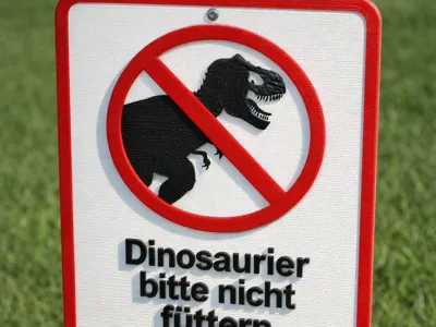 Dinosaur Do Not Feed Sign, Dinosaur Decoration