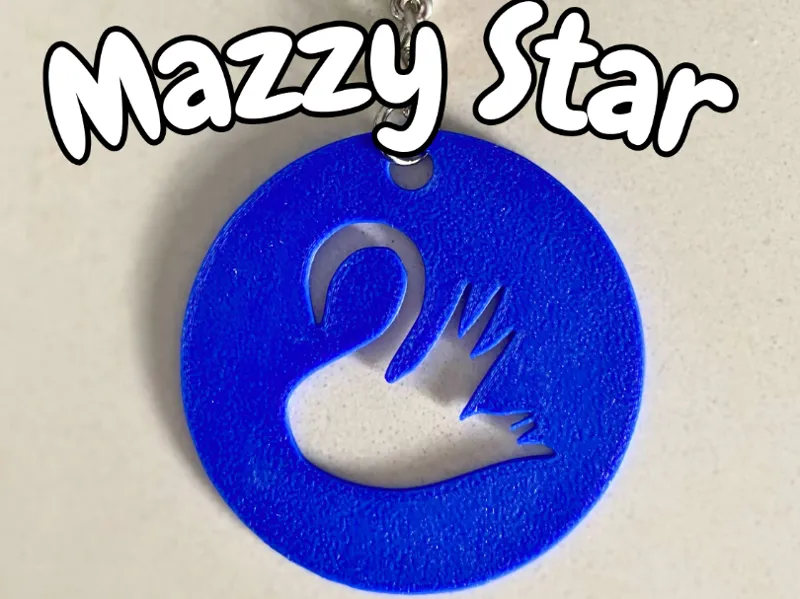 Mazzy Star Swan Logo Keychain
