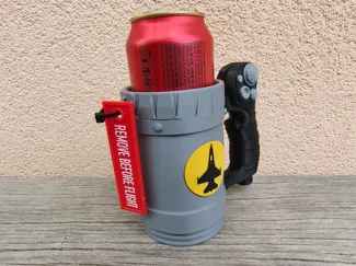 F-16 Fighter Jet Inspired beer mug / can holder
