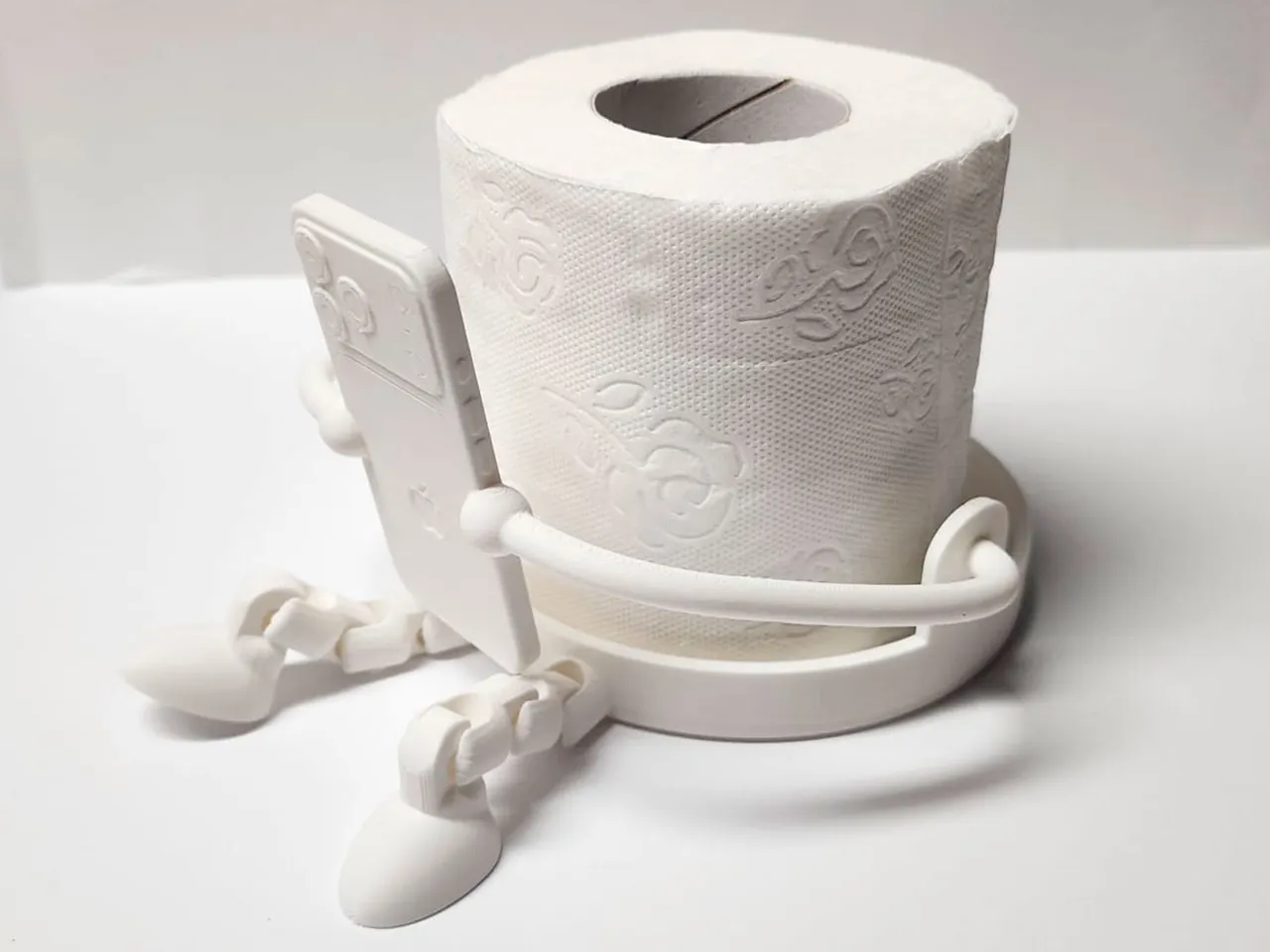 Toilet Paper Holder - Articulated & Fun + Iphone view 3