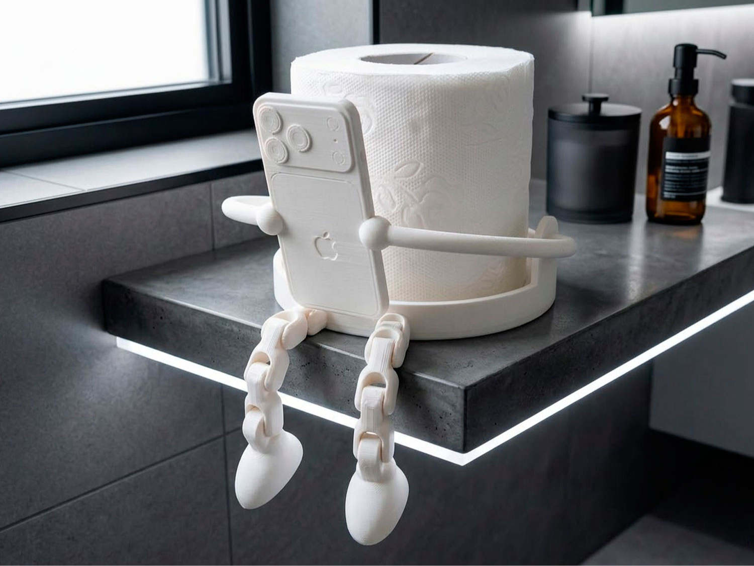 Toilet Paper Holder - Articulated & Fun + Iphone