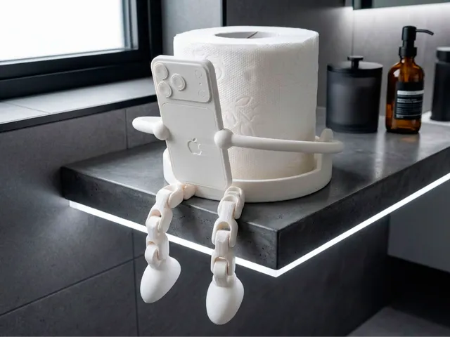 Toilet Paper Holder - Articulated & Fun + Iphone