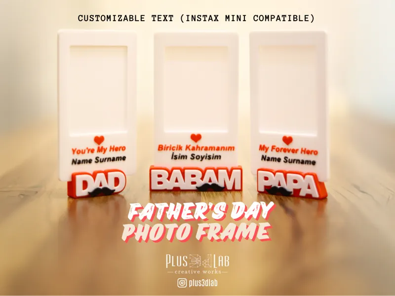 Father’s Day Photo Frame – Customizable Text