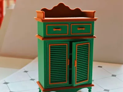 Green Retro Shoe Cabinet Storage Cabinet