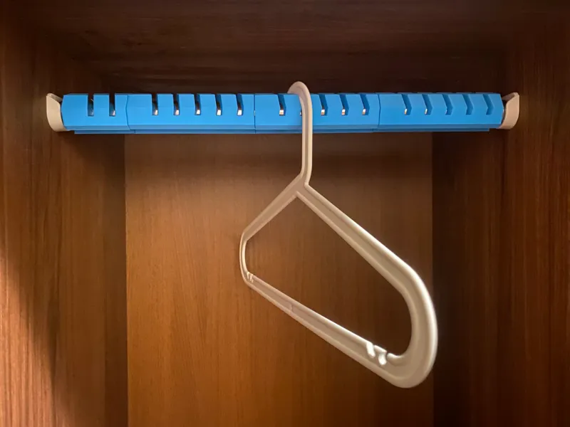 Closet Rod Adapter (customisable with build123d)