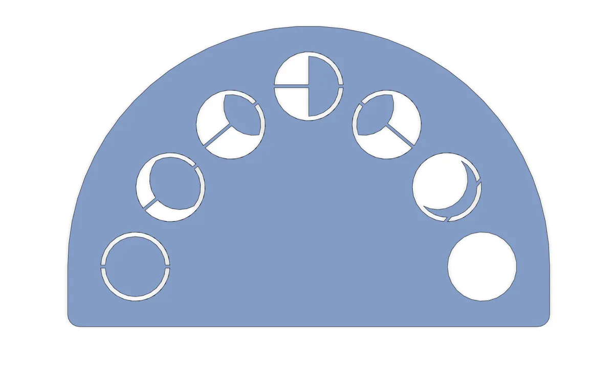 Gabarit de dessin des phases de la Lune