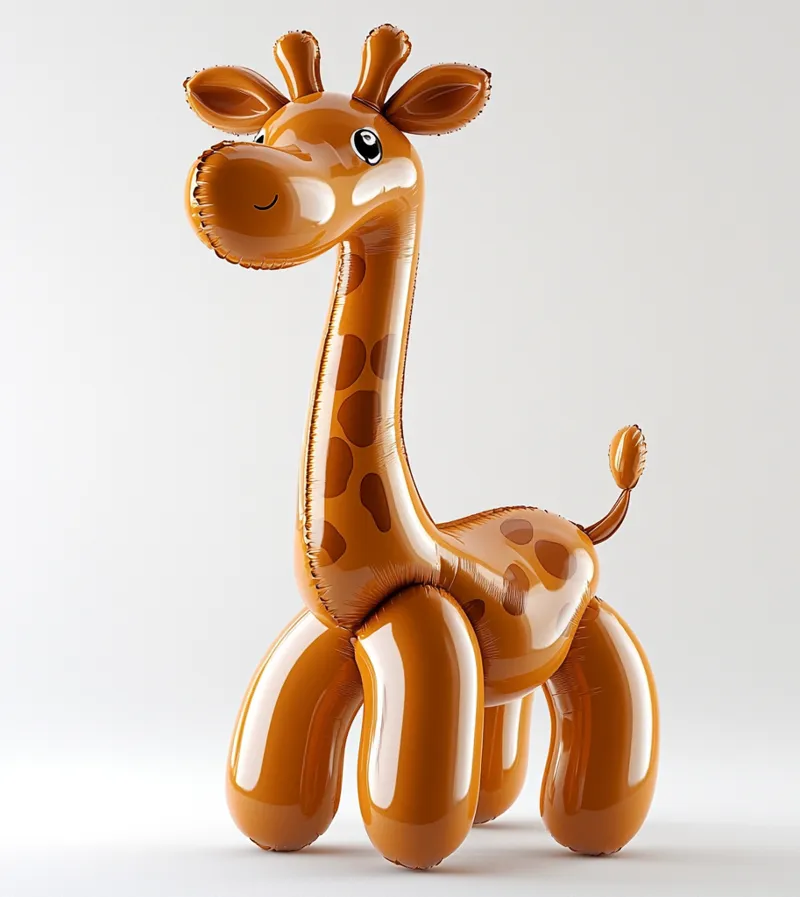 Balloon Giraffe, Baloon animal style. Easy Print