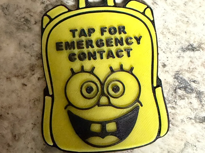 SpongeBob NFC Backpack Tag