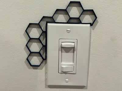 Hexagon pattern light switch frame