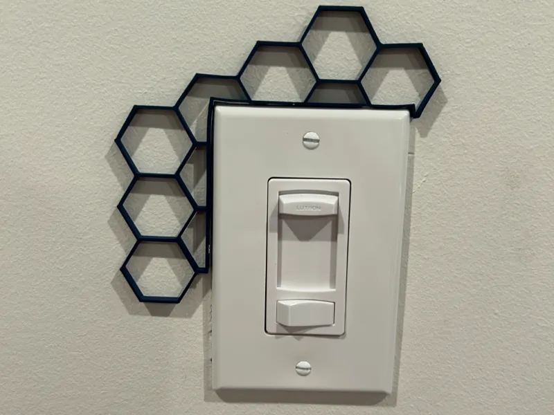 Hexagon pattern light switch frame