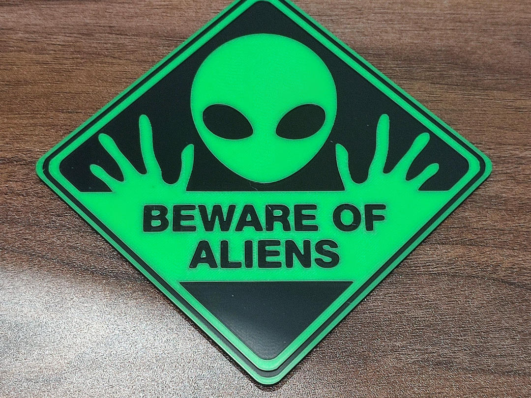 Placa "Zona de Abducción Inminente"