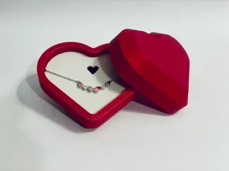 Necklace Valentines Day Gift Box Heart