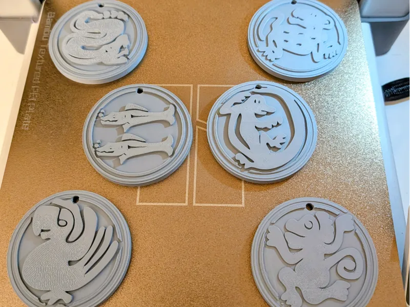 Legends of the Hidden Temple animal logo ornaments