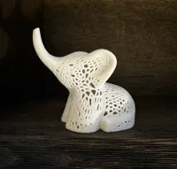 Éléphant style Voronoï — photo 1