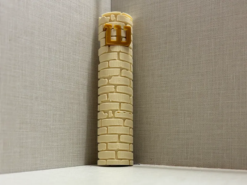 A mezuzah inlaid with Western Wall stones